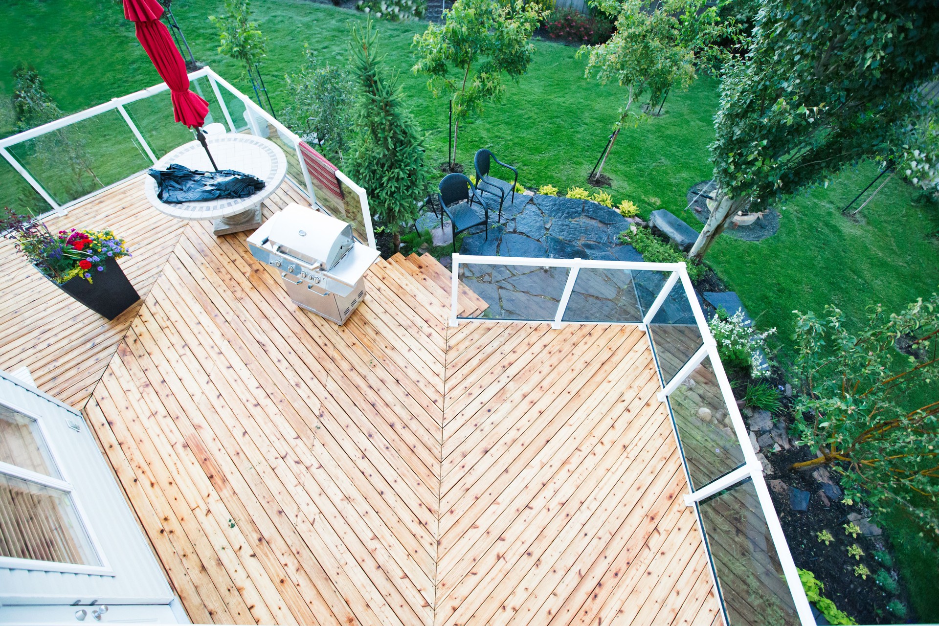 New freshly built deck